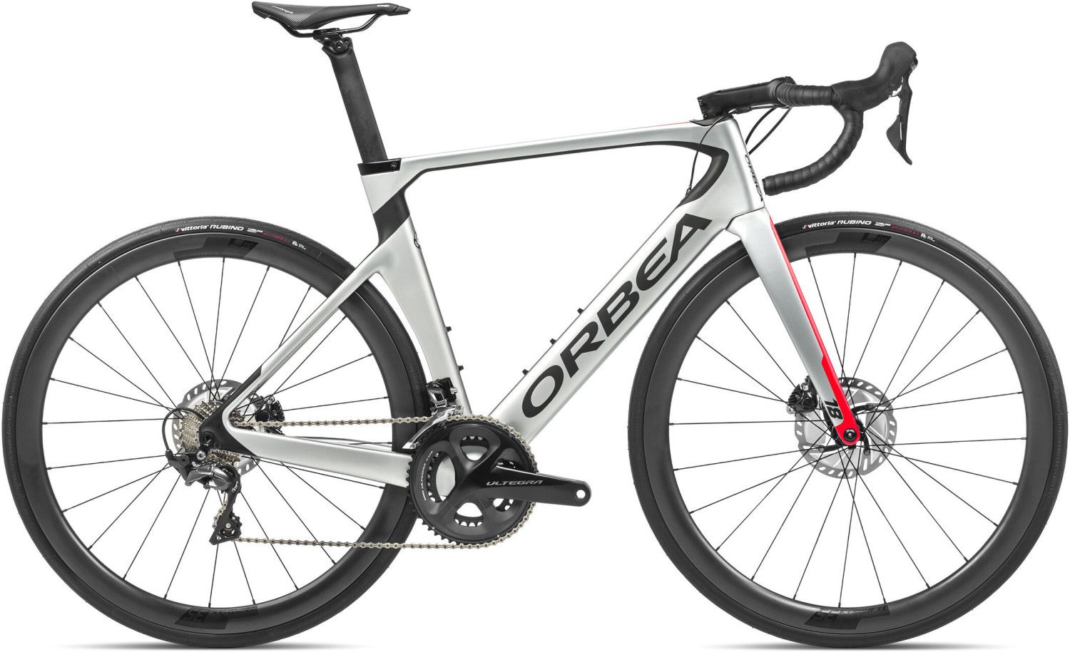 Orbea Orca Aero M20Team (2021) silver-bright red/carbon
