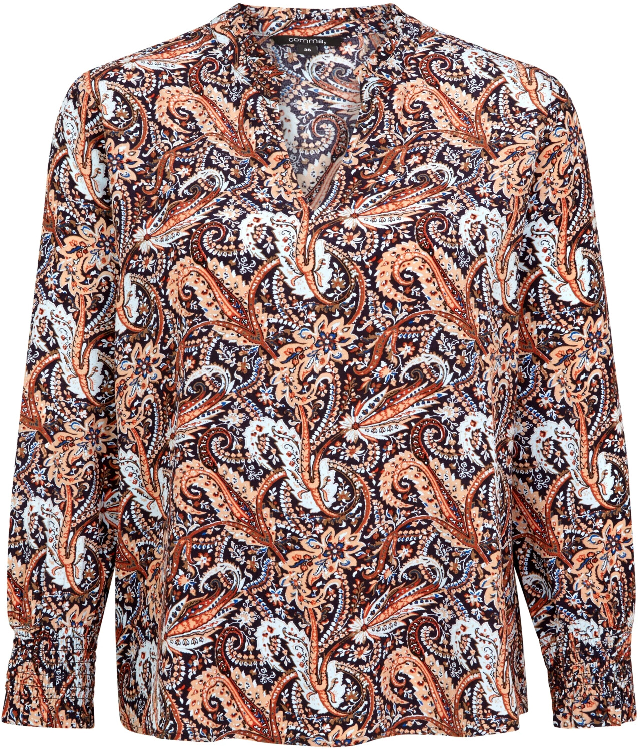 Comma Crêpe blouse (85.899.19.1301) navy new paisley