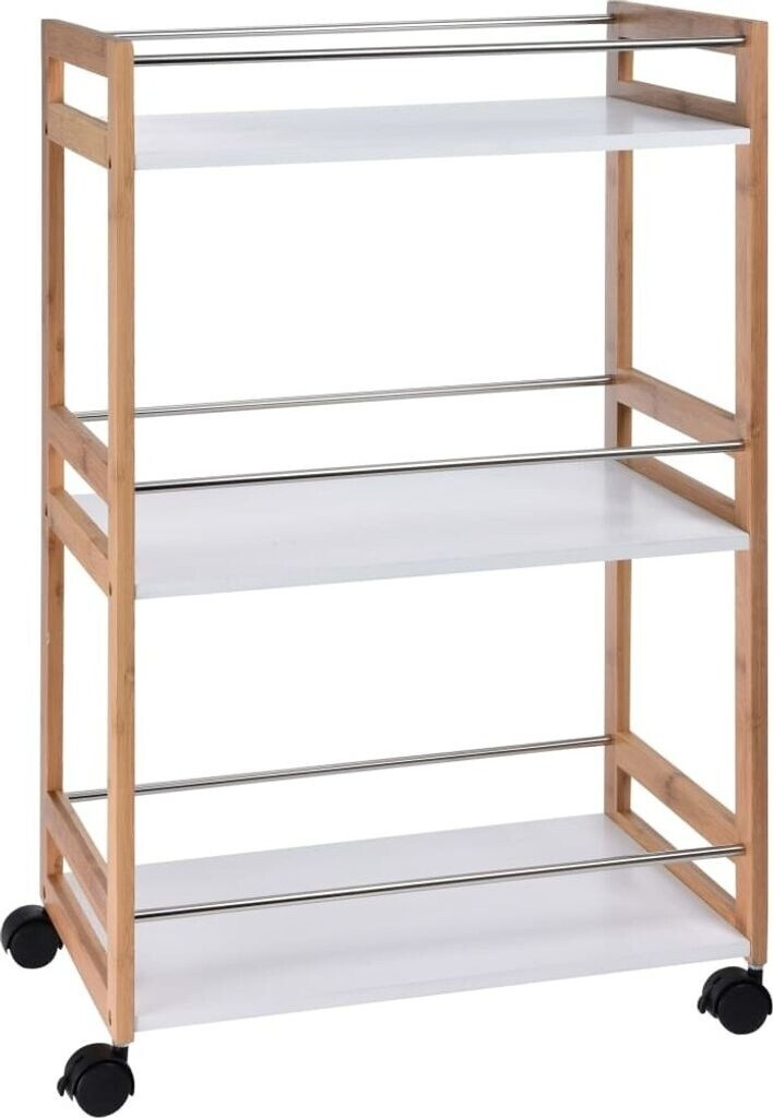 Bravissima Kitchen Desserte bambou beige et blanc