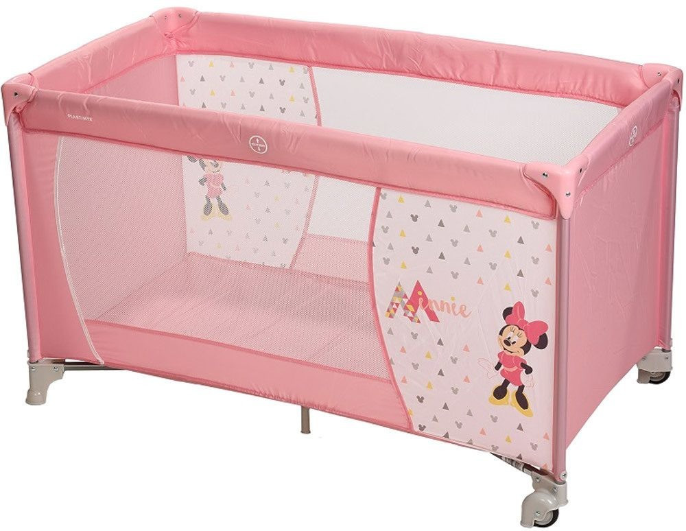 Plastimyr Baby Travel Cot Geo Disney Baby Pink