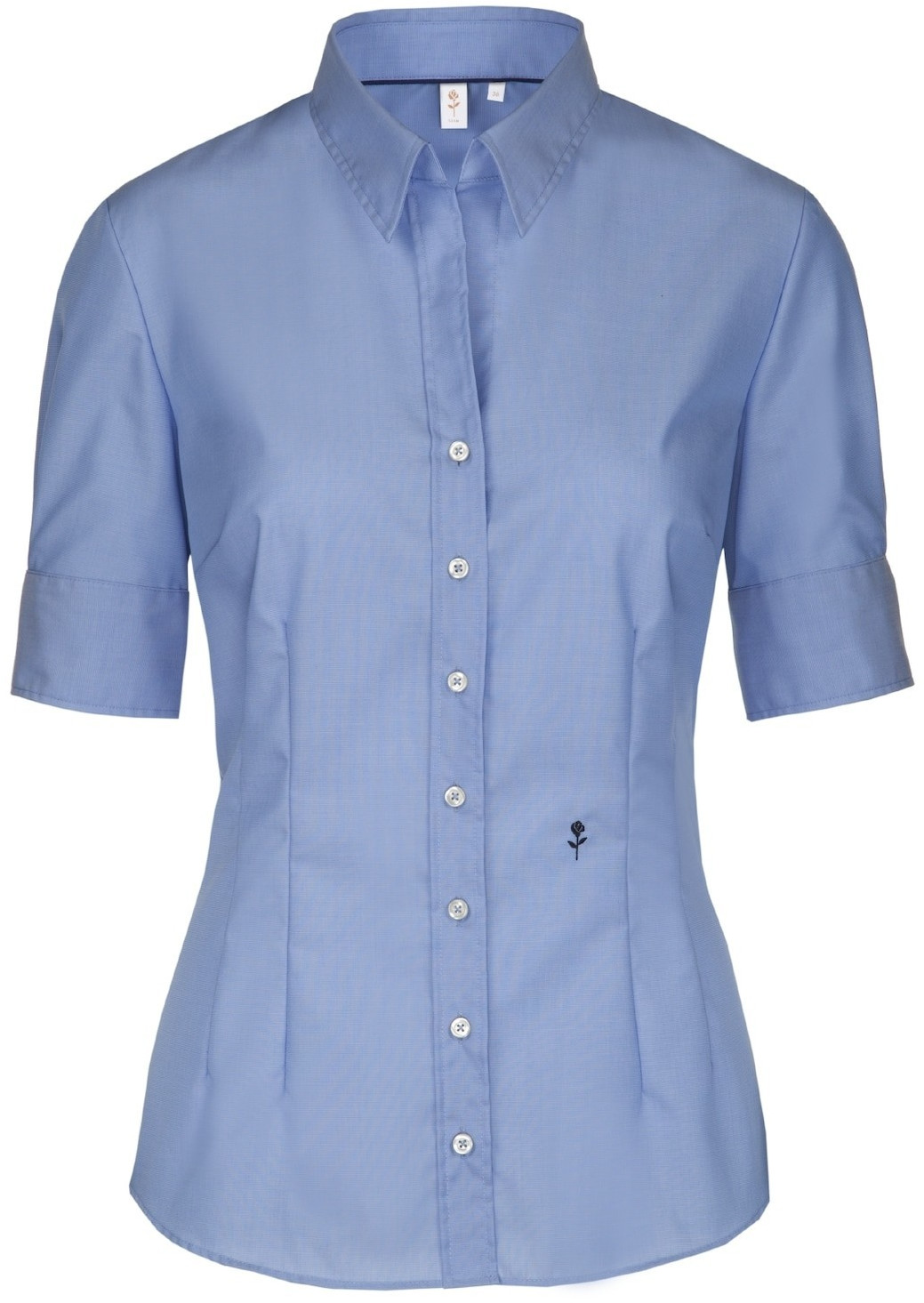 Seidensticker Non-iron Short sleeve Poplin Blouse (60.080614) medium blue
