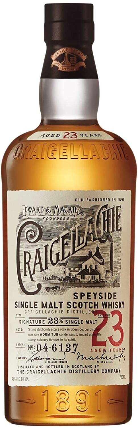 Craigellachie 23 Year Old Speyside Single Malt Scotch Whisky 0.7l 46%