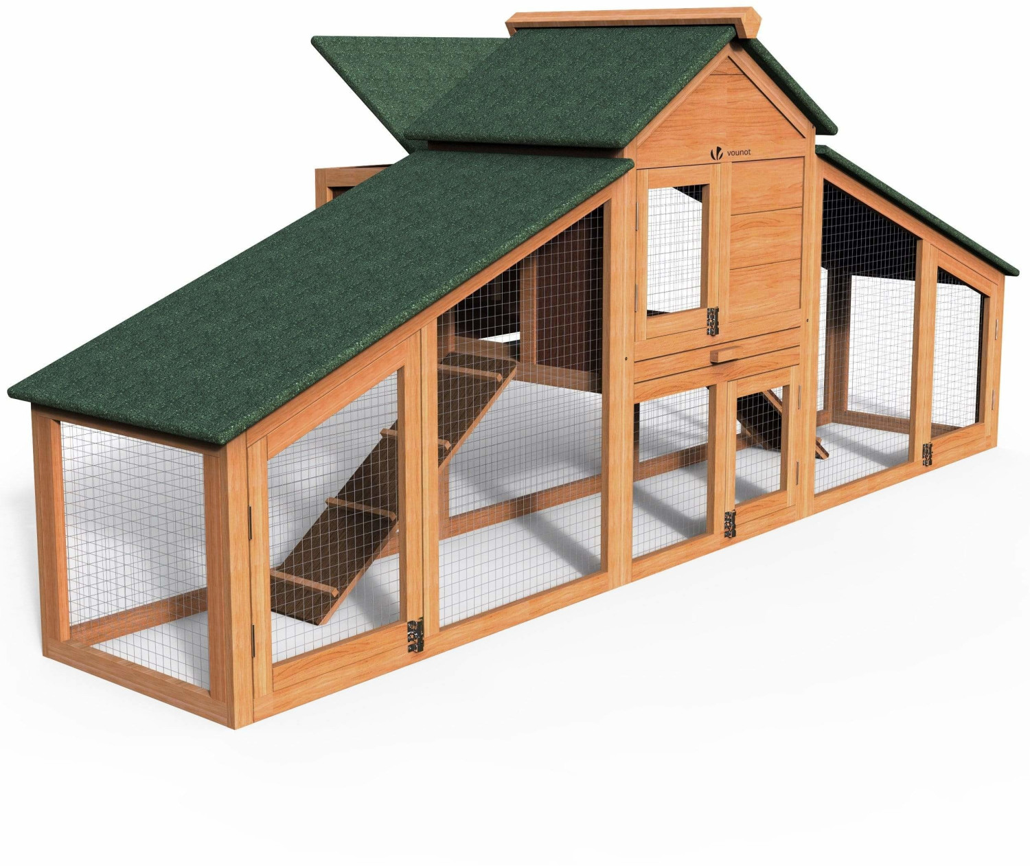 Vounot Poulailler en bois XL avec pondoir et perchoir