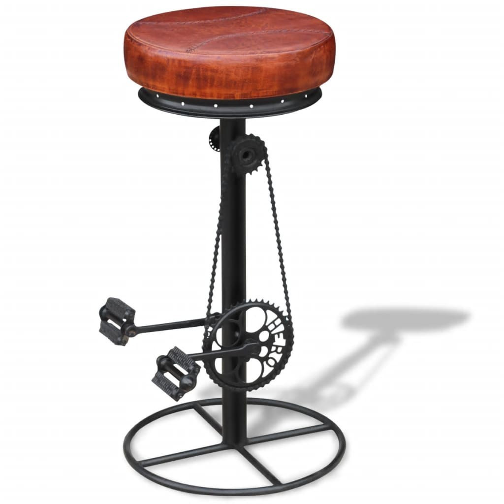 VidaXL Tabouret de bar en cuir imitation vélo