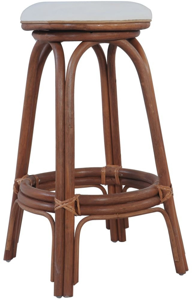 VidaXL Tabouret de bar en rotin marron (2 pièces)