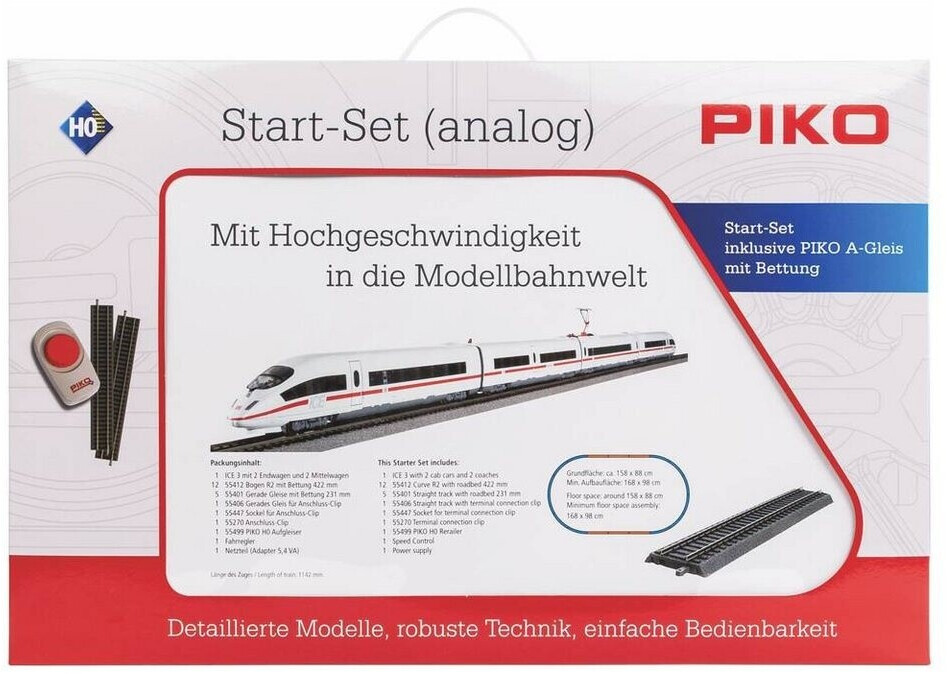 Piko Start-Set mit Bettungsgleis ICE 3 (57196) ab 140,06
