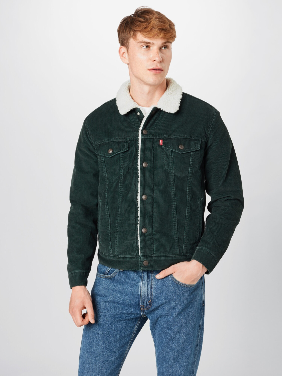 Buy Levi's Type 3 Sherpa Trucker Jacket scarab cord from £60.00 (Today ...
