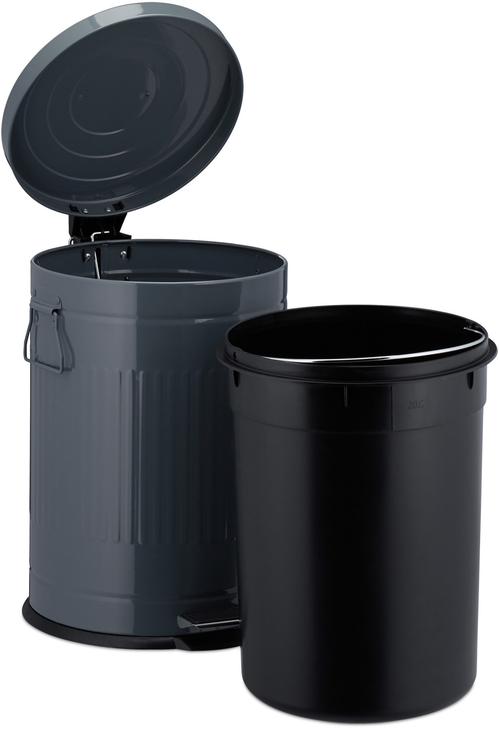 Relaxdays Retro Pedal Bin 20 L