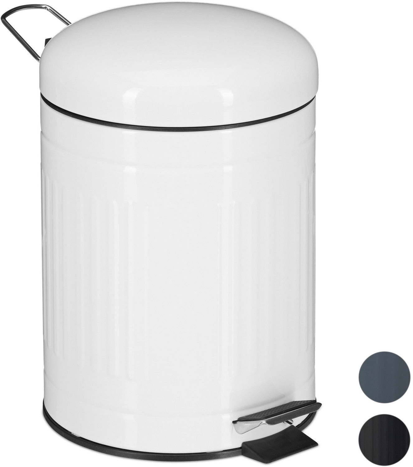 Relaxdays Pedal Bin 5 L white