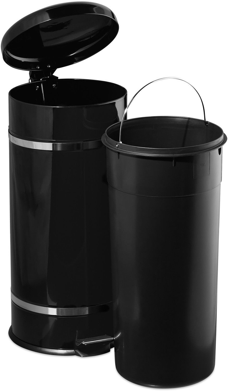 Relaxdays Solorio Pedal Bin 30 L black
