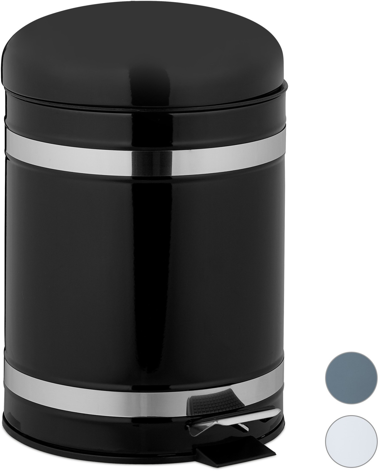 Relaxdays Solorio Pedal Bin 5 L black