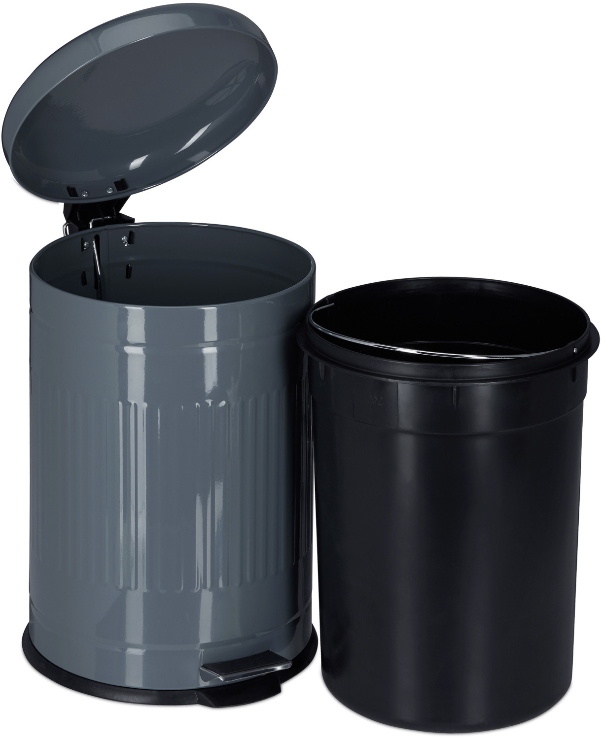 Relaxdays Pedal Bin 20 L grey