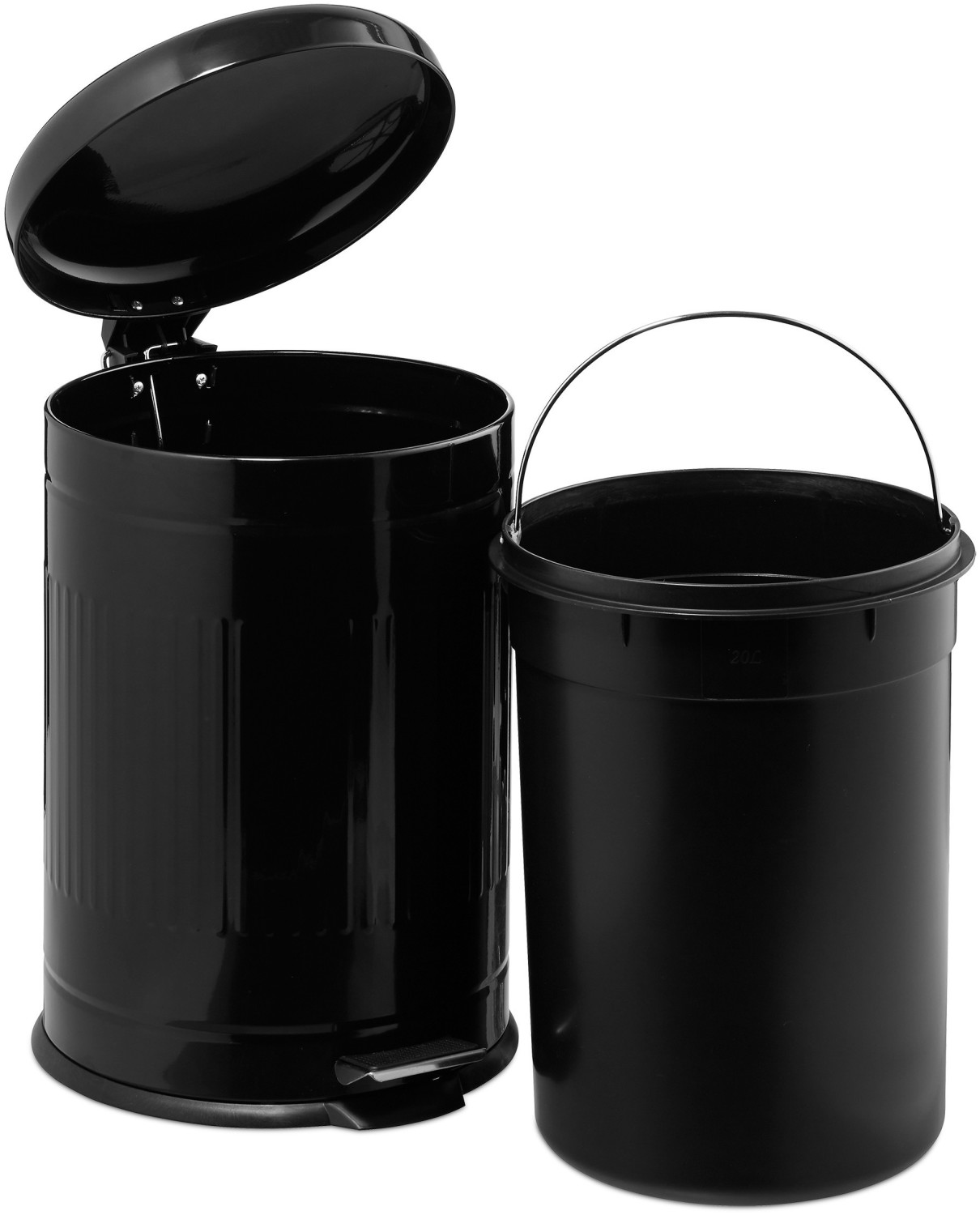 Relaxdays Pedal Bin 20 L black
