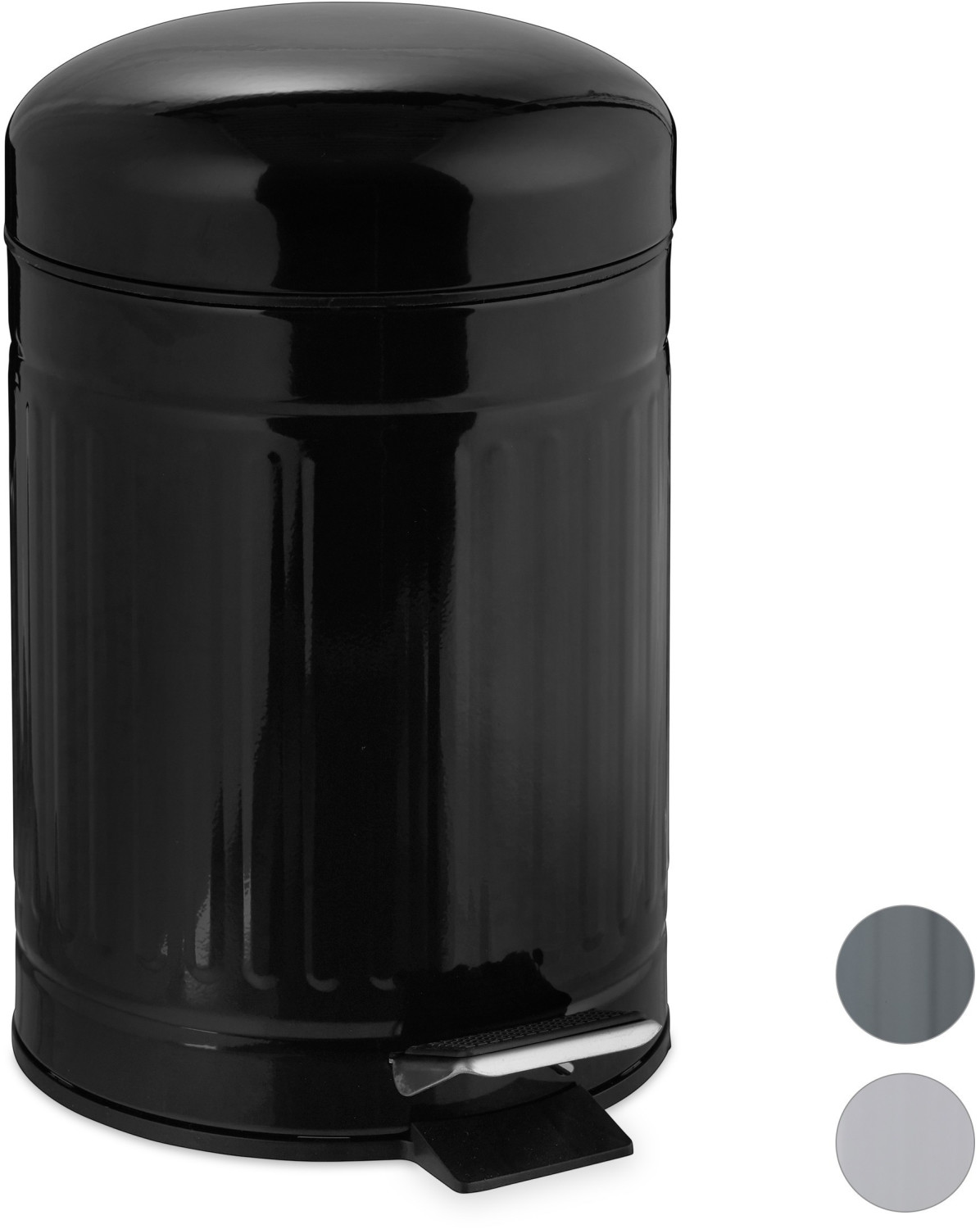 Relaxdays Pedal Bin 3 L black