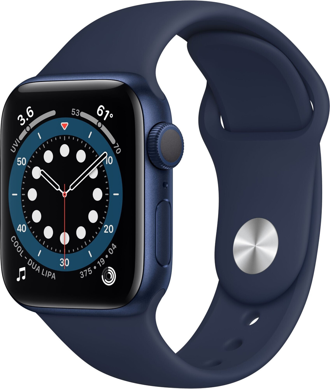 Apple Watch Series 6 GPS 40 mm aluminium bleu bracelet sport bleu