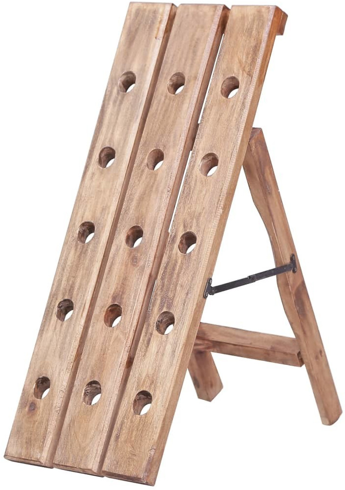 VidaXL Casier pour 15 bouteilles en bois de récupération