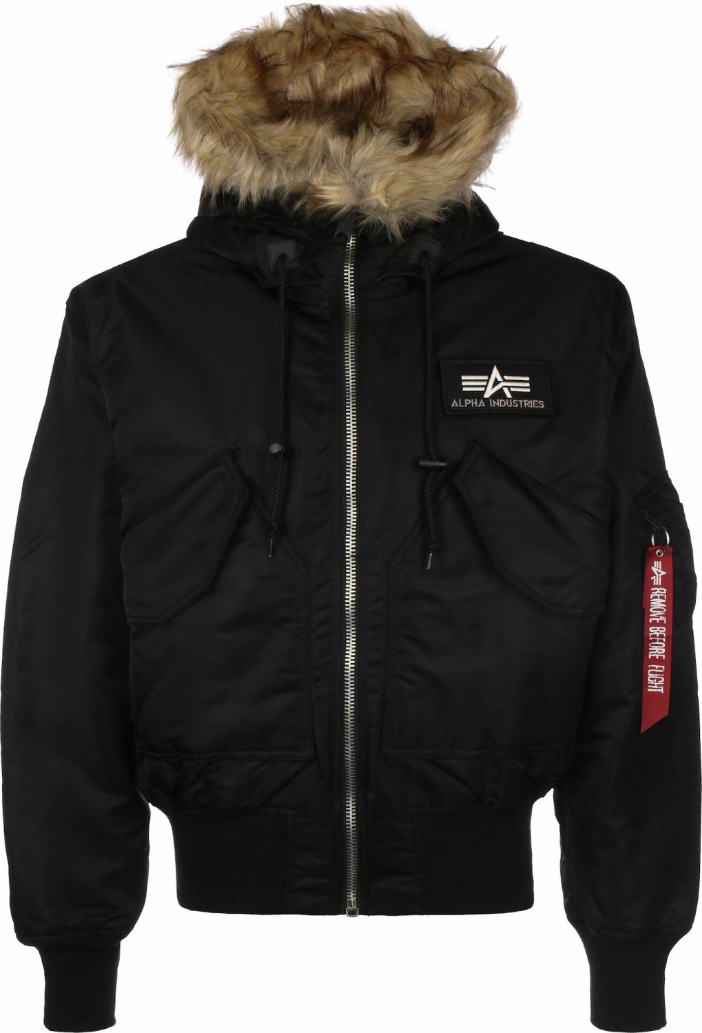 Alpha Industries 45P Hooded Custom Bomberjacket black reflective (113145-285)