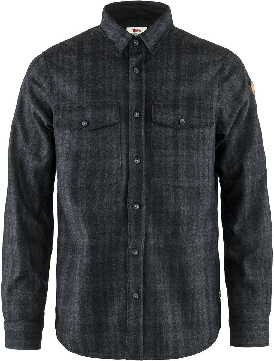 Fjällräven Övik Re-Wool LS Shirt Men grey/dark grey