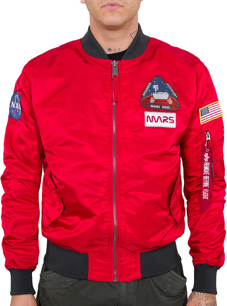 Alpha Industries MA-1 LW Mission to Mars bomber jacket red (126106-328)