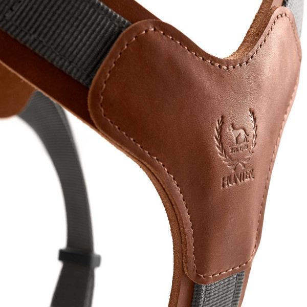 HUNTER Harnais pour chien M-L Cognac/Grey HUNTER Harnais pour chien M-L Cognac/Grey