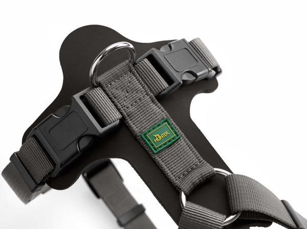 HUNTER Harnais pour chien M-L Black/Grey HUNTER Harnais pour chien M-L Black/Grey