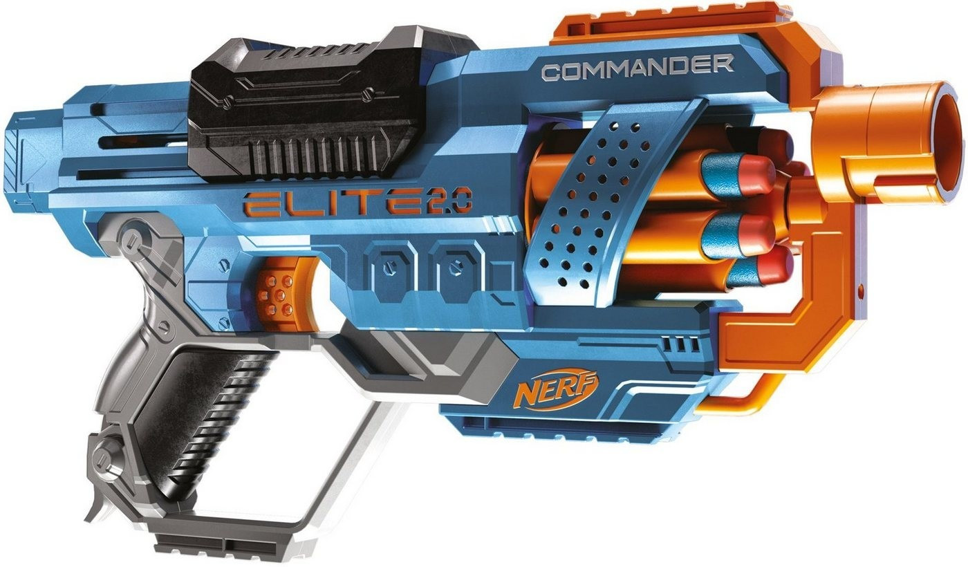 Nerf Elite 2.0 Commander RD-6 Blaster, 12 Darts, Multicolor