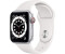 Apple Watch Series 6 LTE Silber Aluminium 40mm Sportarmband Weiß