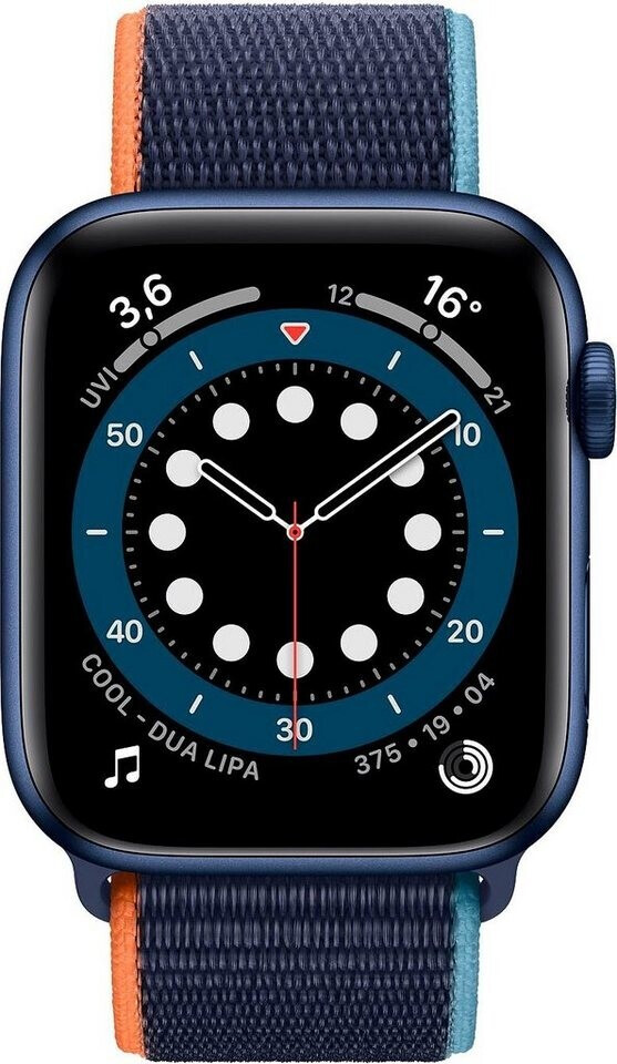 Apple Watch Series 6 LTE Blau Aluminium 44mm Sportarmband