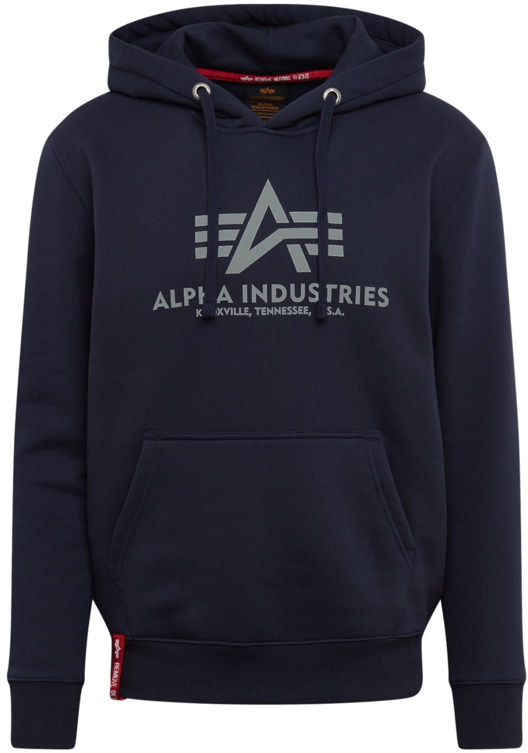 Alpha Industries Basic Reflective Print Hoodie dark blue (178312RP-07)