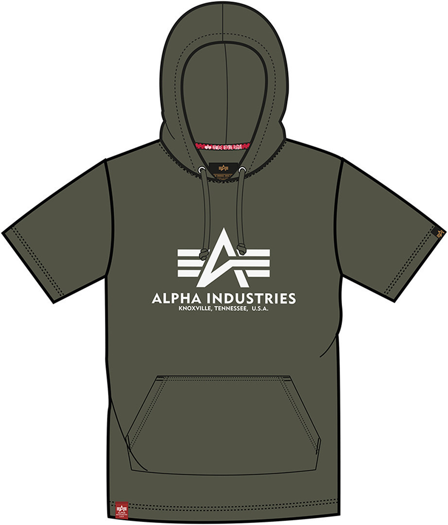 Alpha Industries Basic Hooded T-Shirt dark olive (126507-142)