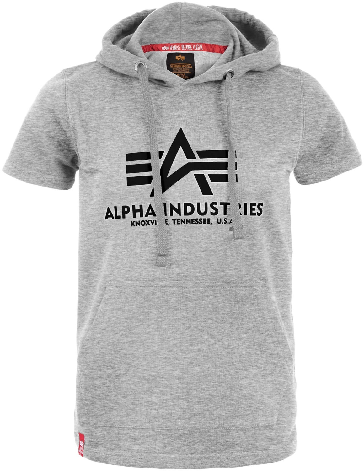 Alpha Industries Basic Hooded T-Shirt grey heather (126507-17)