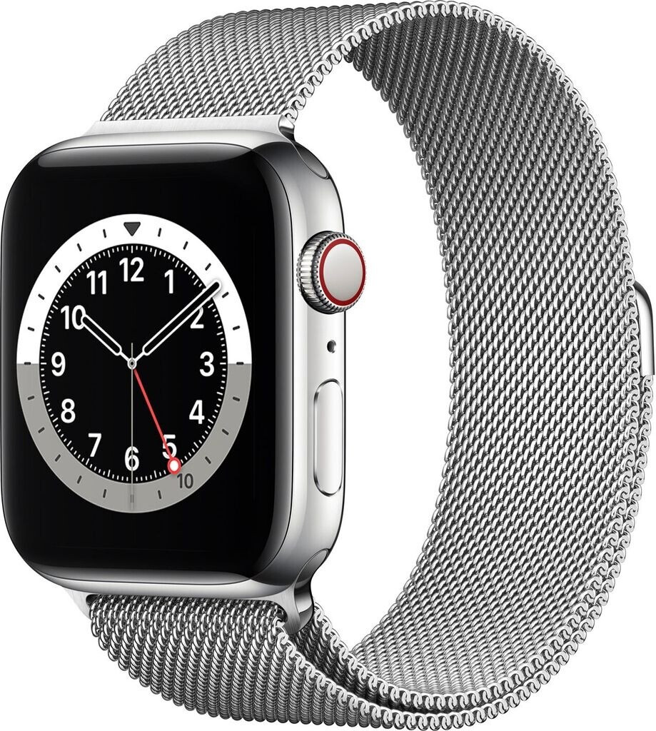 Apple Watch Series 6 Cellular 44 mm acero inoxidable plateado correa