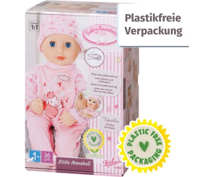 Baby Annabell Little Annabell 36cm – Pupazzo Morbido Con Corpo In Stoffa, Occhi Che Si Chiudono, Tuta E Biberon
