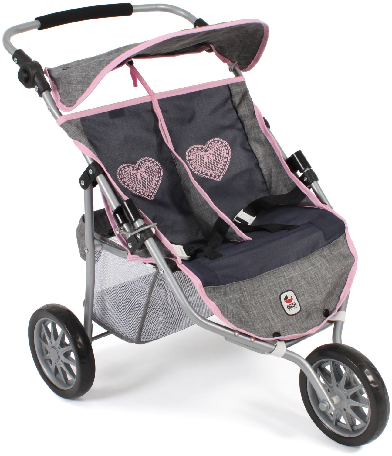 Bayer-Chic Twin buggy Jogger grey/navy