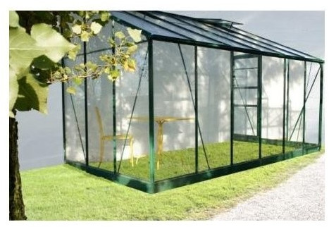 Chalet & Jardin Serre en verre trempé adossée