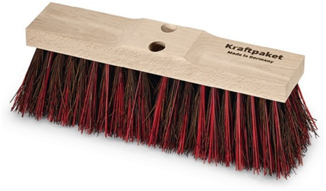 Nölle Power pack street broom Bahia / Elaston L.400 mm with 2 handle holes saddle wood