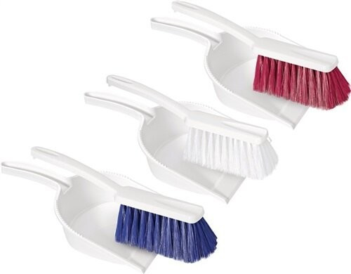 Nordwest NORDWEST HACCP dustpan set, plastic hand brush, red, blue, white 3 dustpans