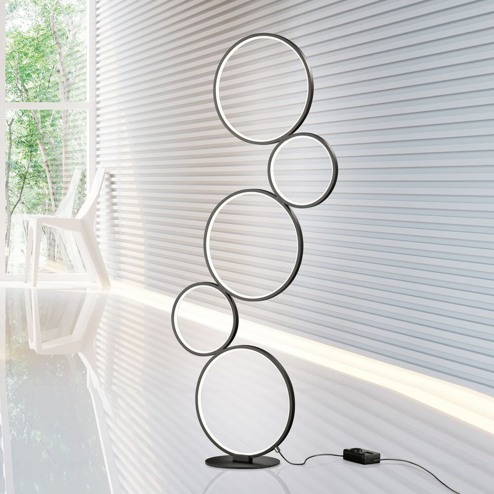 Trio Rondo LED 5 Ringe 115cm schwarz ab 119,00 € | Preisvergleich bei