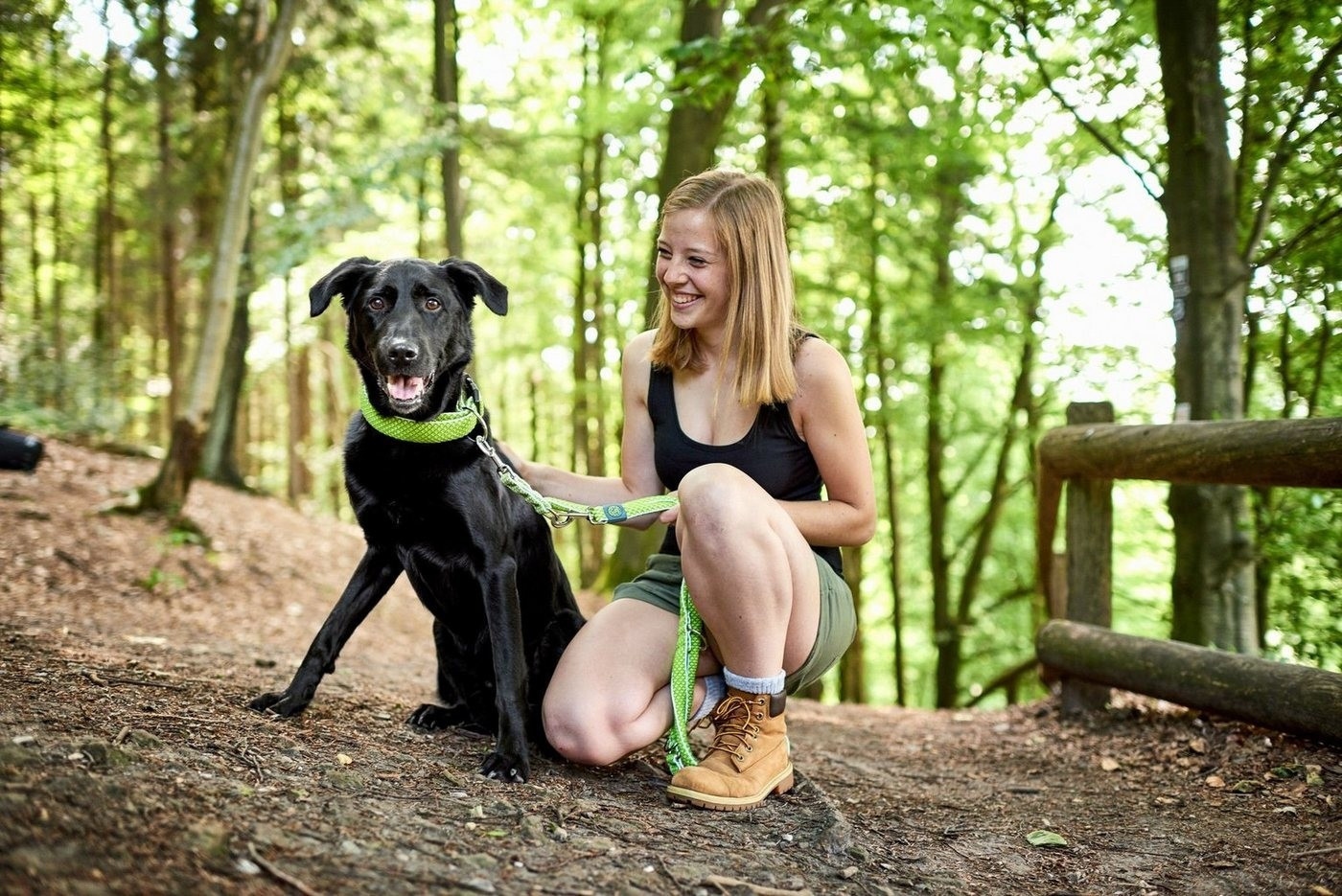 HUNTER Collier pour chien XL 3.8cm Lime Green HUNTER Collier pour chien XL 3.8cm Lime Green