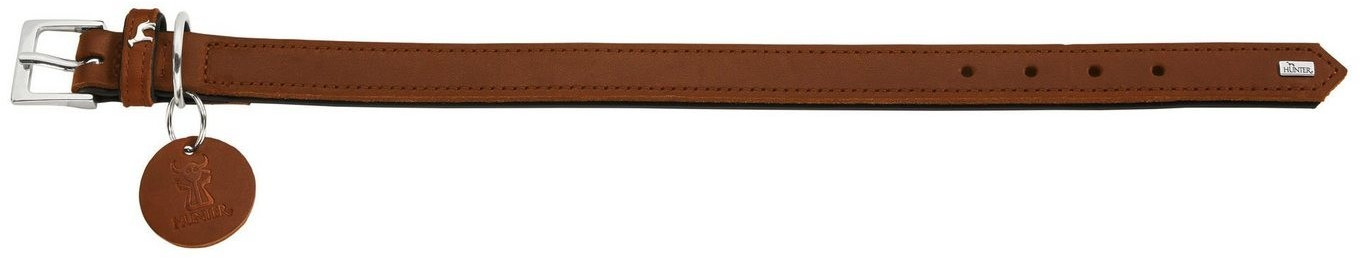 HUNTER Collier pour chien Cognac/Black 55cm 3.5cm HUNTER Collier pour chien Cognac/Black 55cm 3.5cm