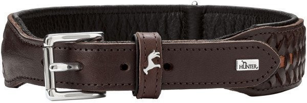 HUNTER Collier pour chien Dark Brown/Black S-M HUNTER Collier pour chien Dark Brown/Black S-M
