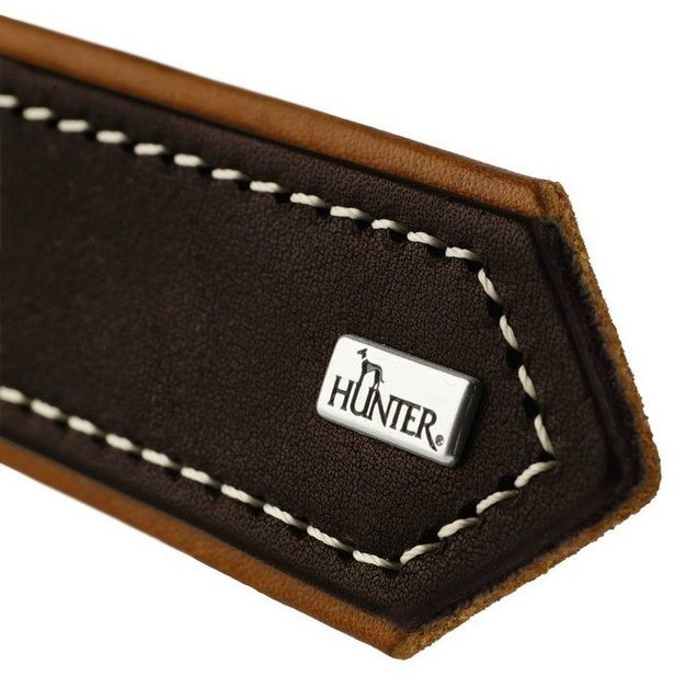 HUNTER Collier pour chien Dark Brown/Cognac 45cm 3.5cm HUNTER Collier pour chien Dark Brown/Cognac 45cm 3.5cm