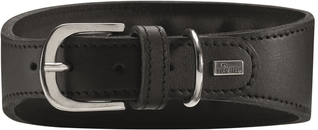 HUNTER Collier pour chien 37cm 5cm Black/Black HUNTER Collier pour chien 37cm 5cm Black/Black