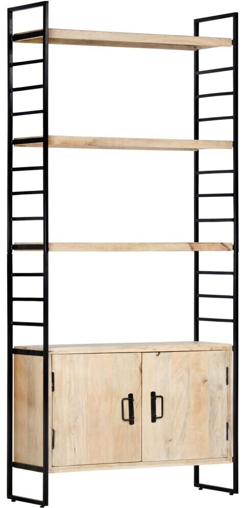 VidaXL Bibliothèque bois de manguier massif 180 x 80 x 30 cm