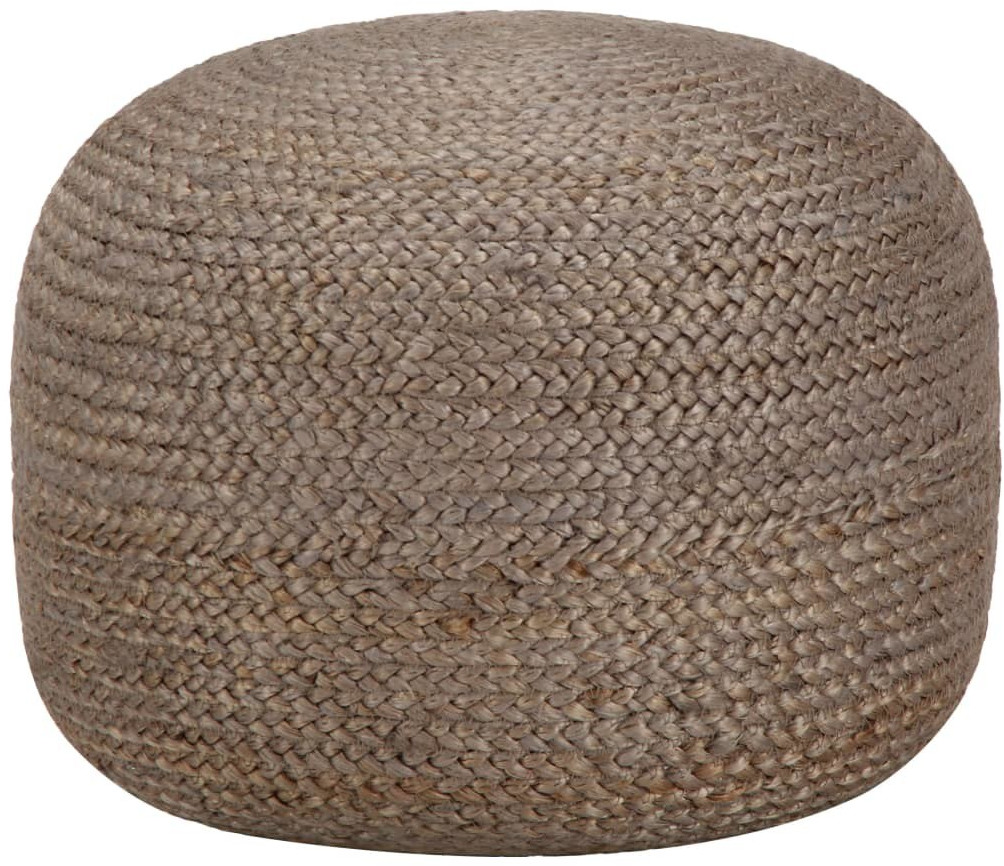 VidaXL Pouf en jute fait à la main 45 x 30 cm gris/marron