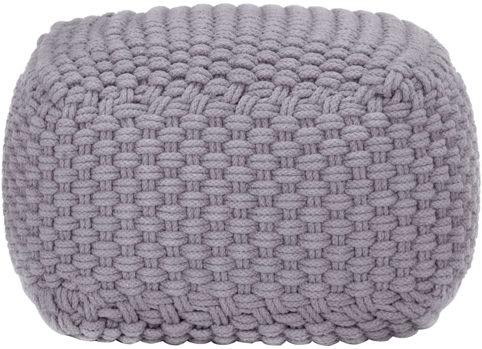 VidaXL Pouf carré tricoté à la main 50 x 50 x 30 cm