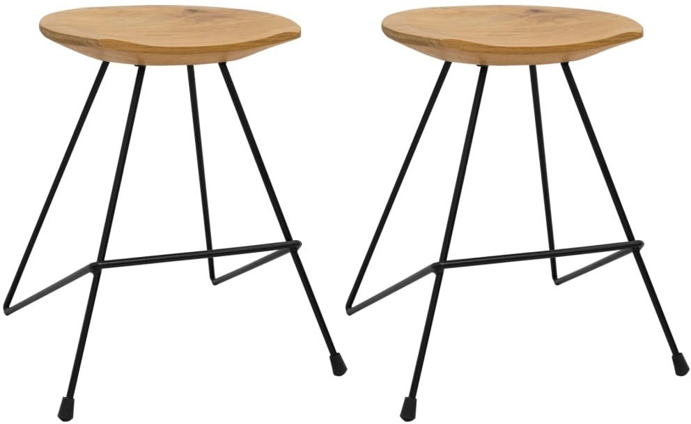 VidaXL Tabouret bois de teck (2 pièces)