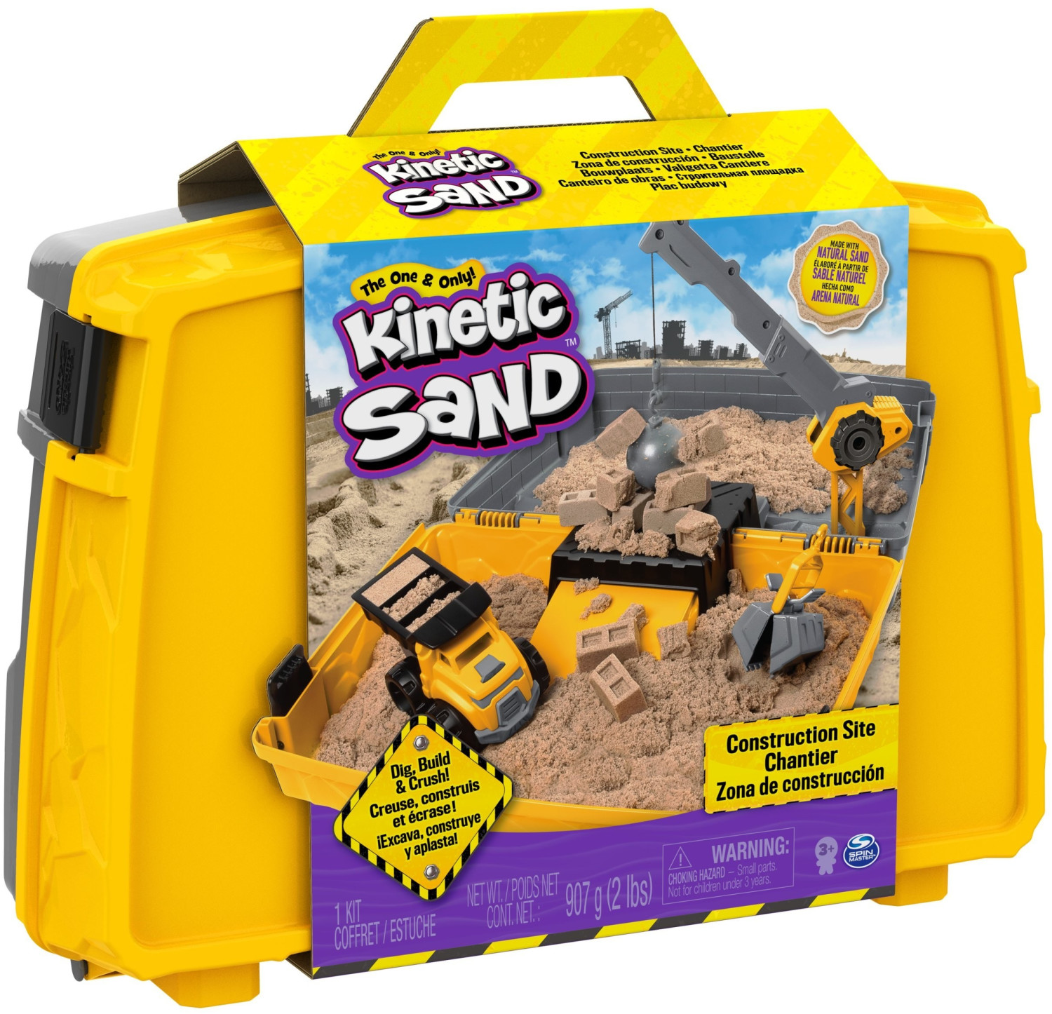 Buy Spin Master Kinetic Sand Construction Site Folding Sand Box (6055877)  from £22.50 (Today) – Best Deals on