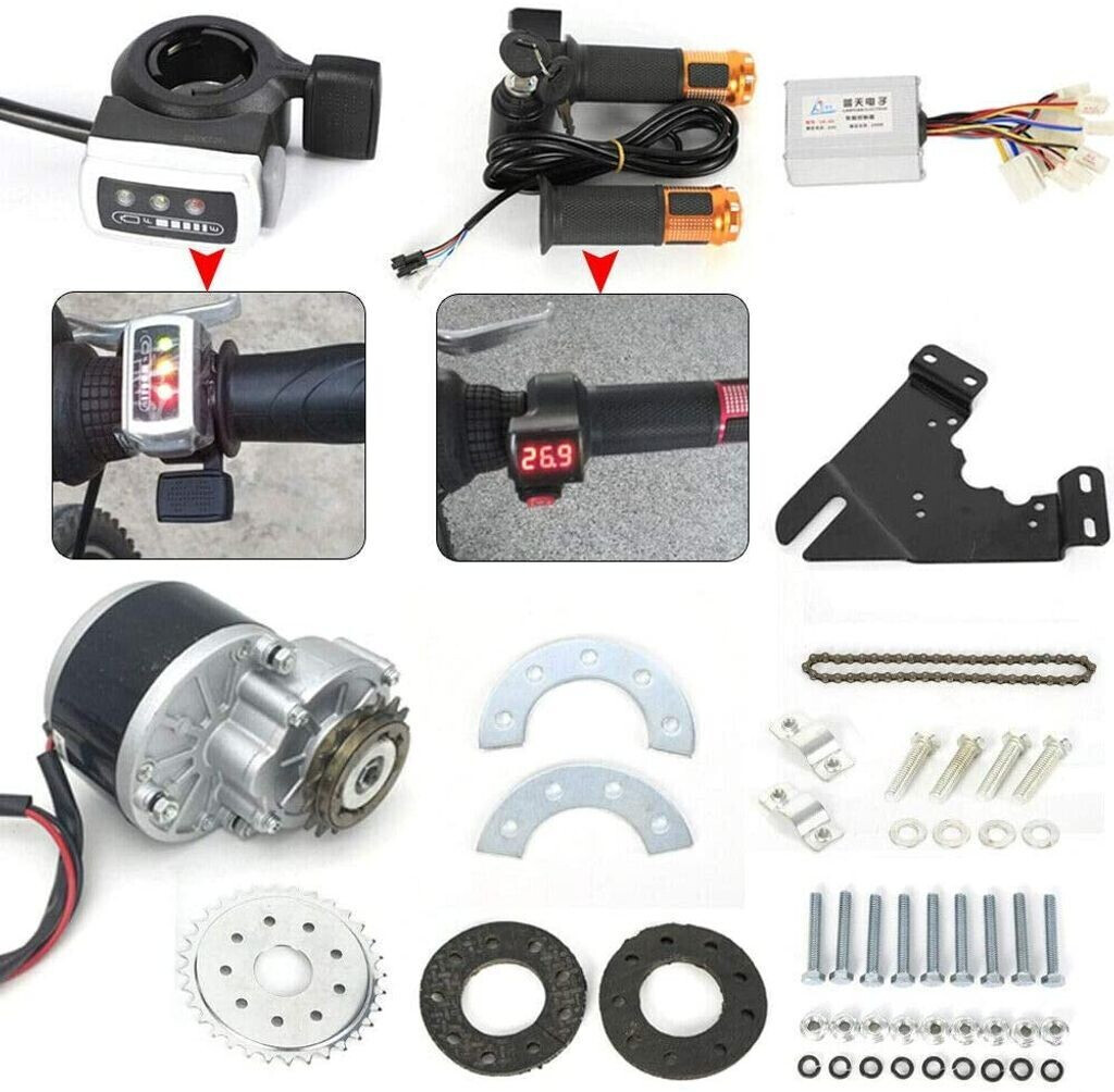 Goodtool 24V 250W Umbausatz Hinterrad E-Bike Elektrofahrrad Umrüstsatz Heckmotor Conversion Kit