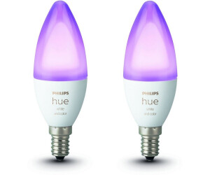 Philips Hue ampoule LED flamme E14 6W dimmable blanc 2 pièce